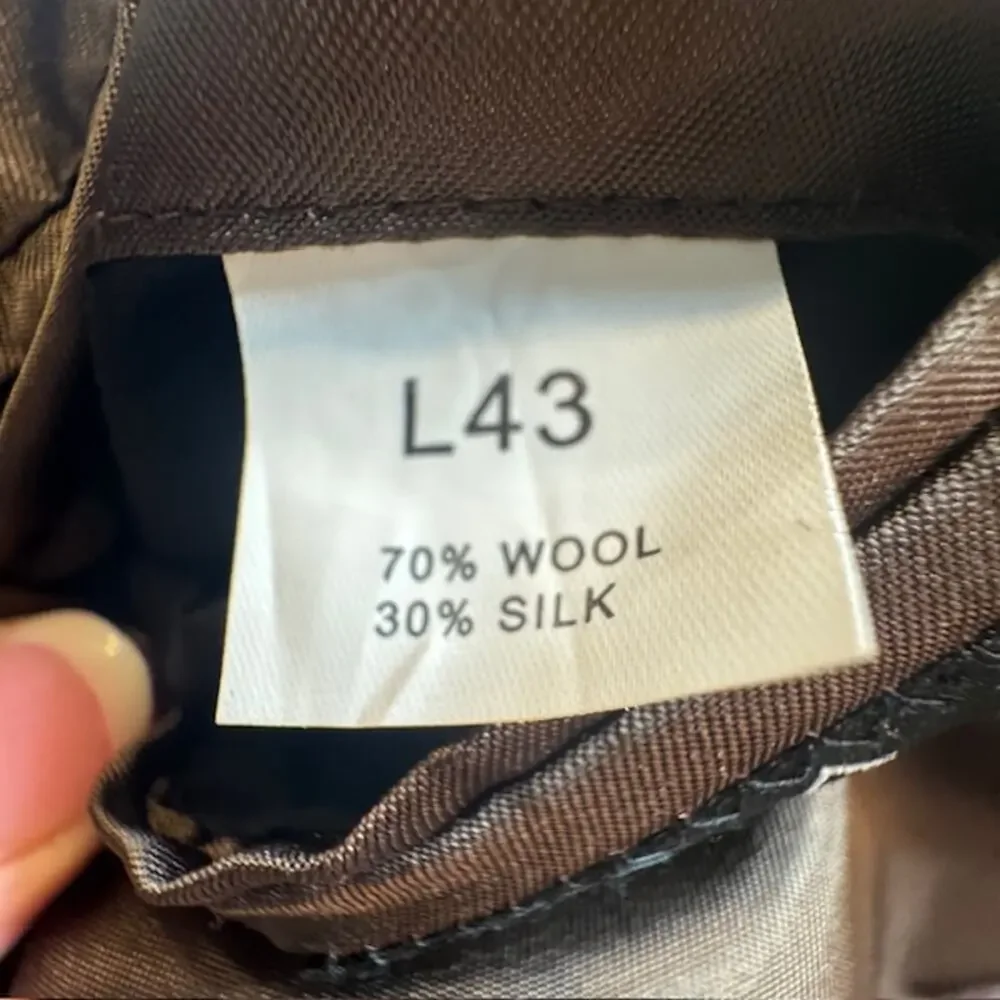 Jos. A. Bank 43L Brown Wool Silk Corduroy 2 Button Sport Coat Blazer